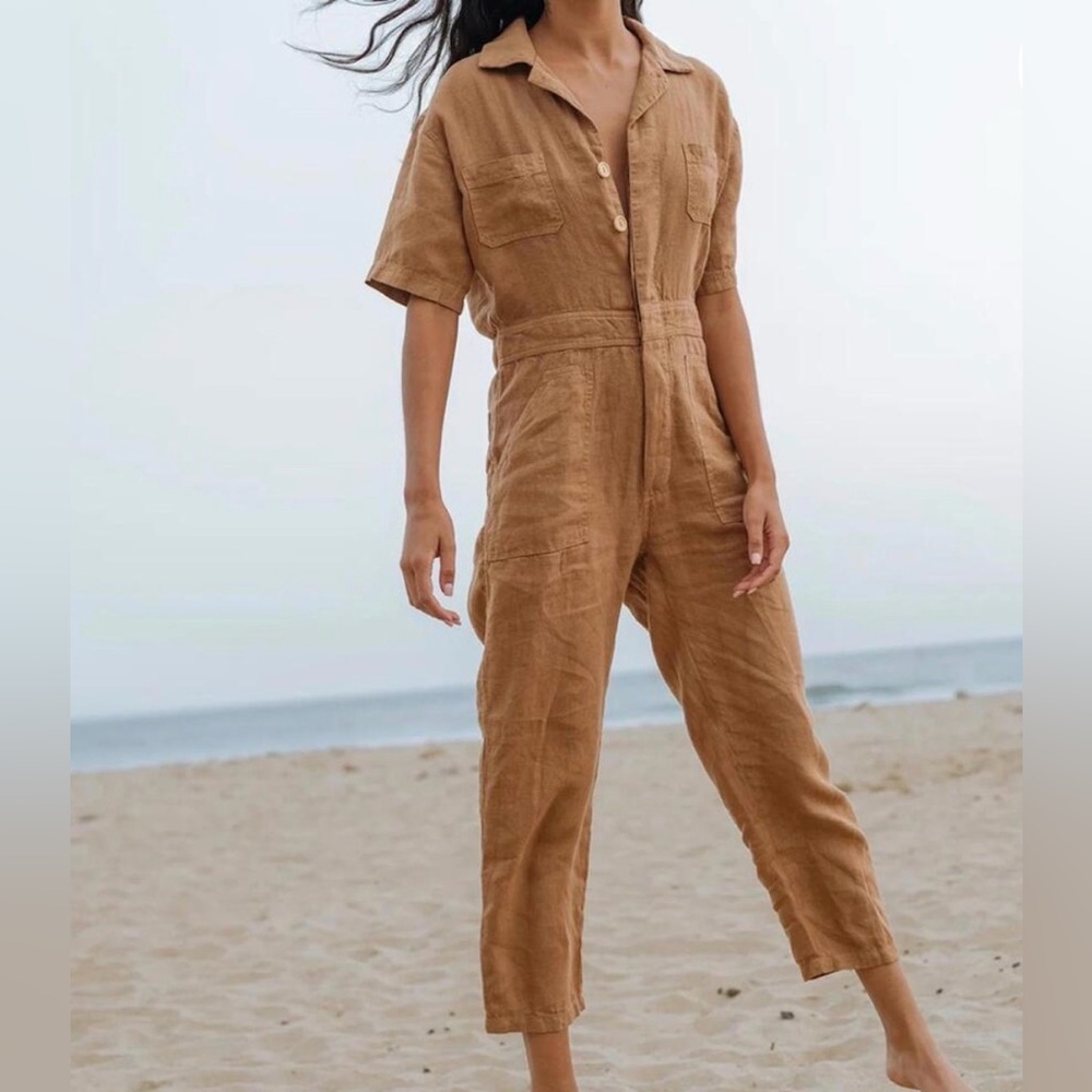 Mate the label linen jumpsuit